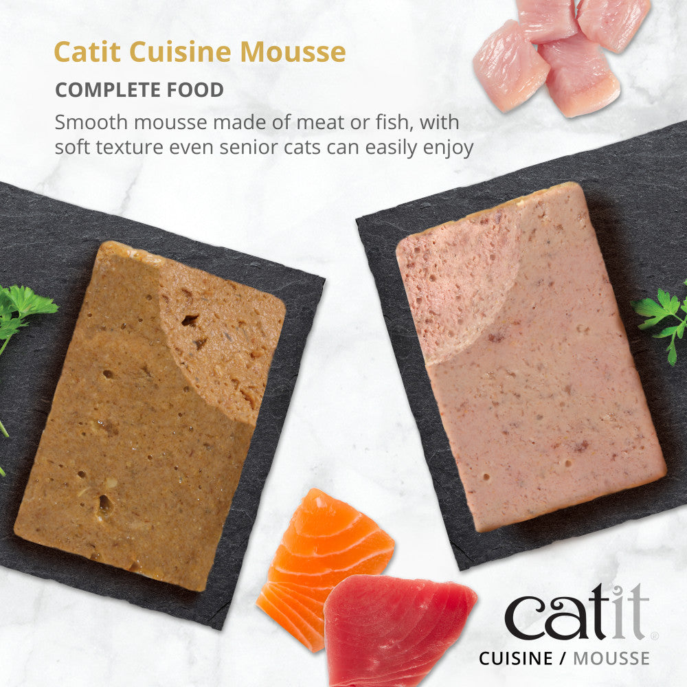 Cuisine mousse smooth mousse made of meat or fish, with soft textures even senior cats can easily enjoy